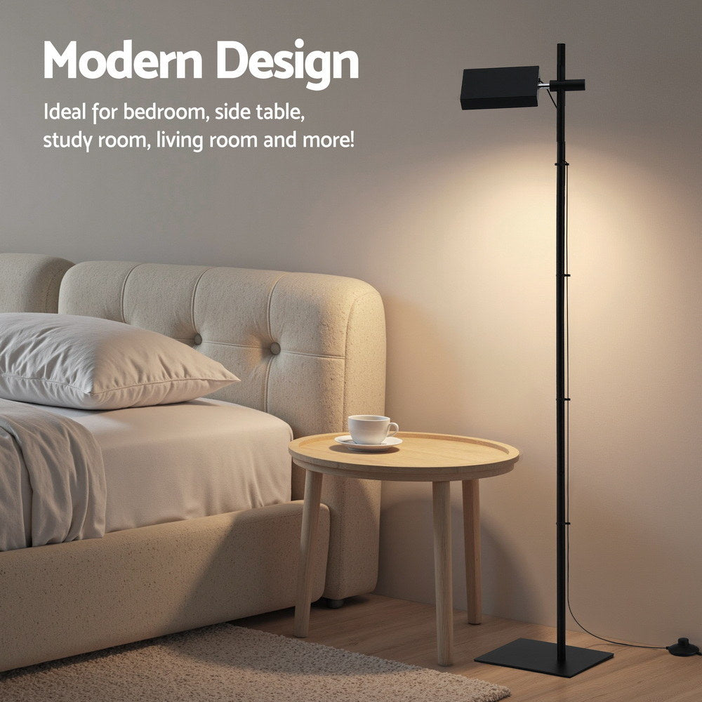 Artiss LED Floor Lamp, Modern Reading Lamp 360 Rotating Adjustable Light Head, 12W Standing Lamp for Living Room, Bedroom Office