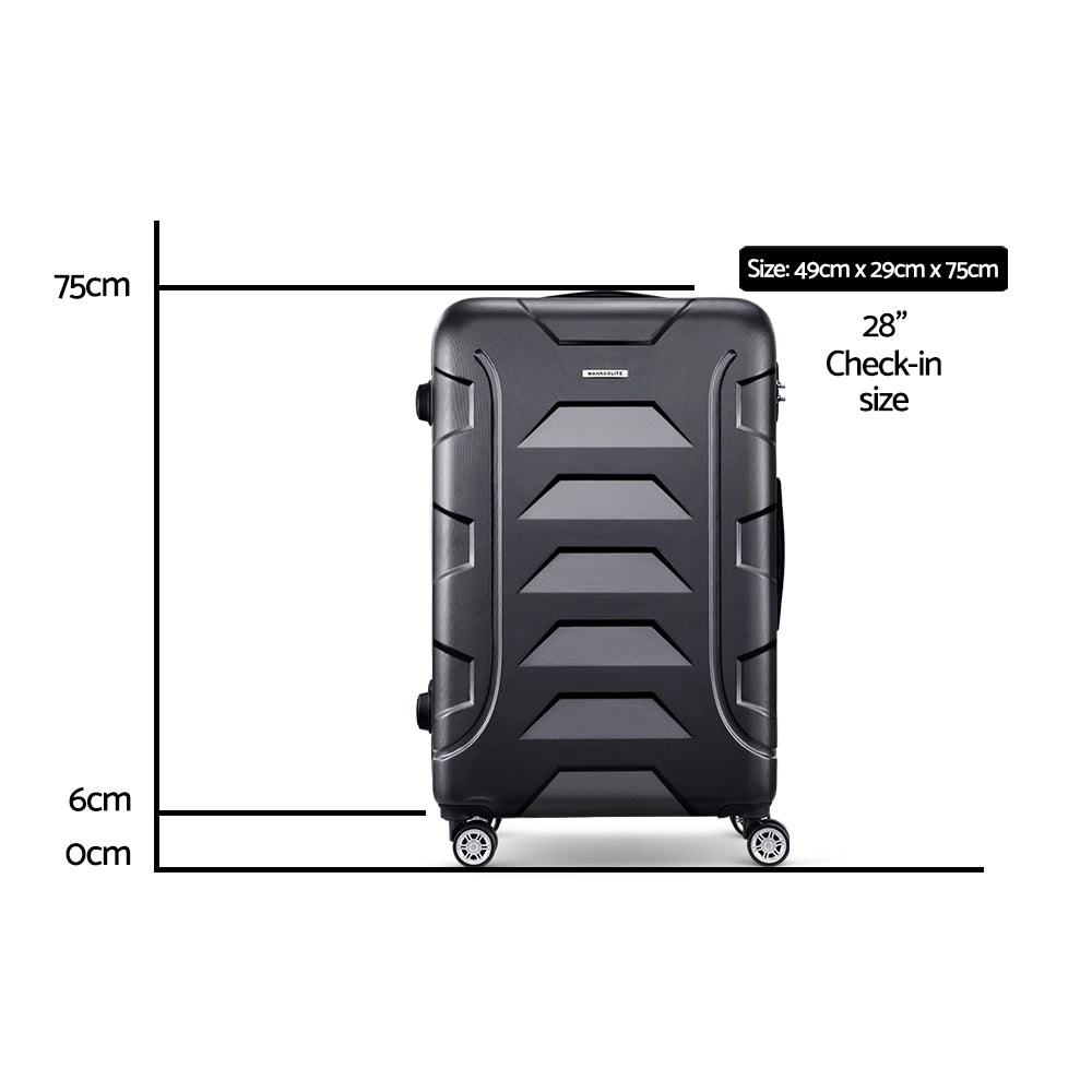 wanderlite-28-inch-luggage-with-tsa-lock-spinner-travel-suitcase-carry-on-hard-shell-luggage-case-black www.mallsonline.com.au