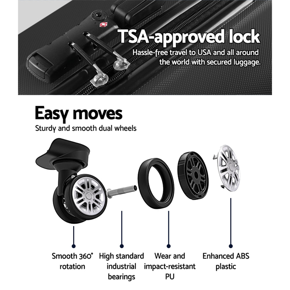 wanderlite-28-inch-luggage-with-tsa-lock-spinner-travel-suitcase-carry-on-hard-shell-luggage-case-black www.mallsonline.com.au