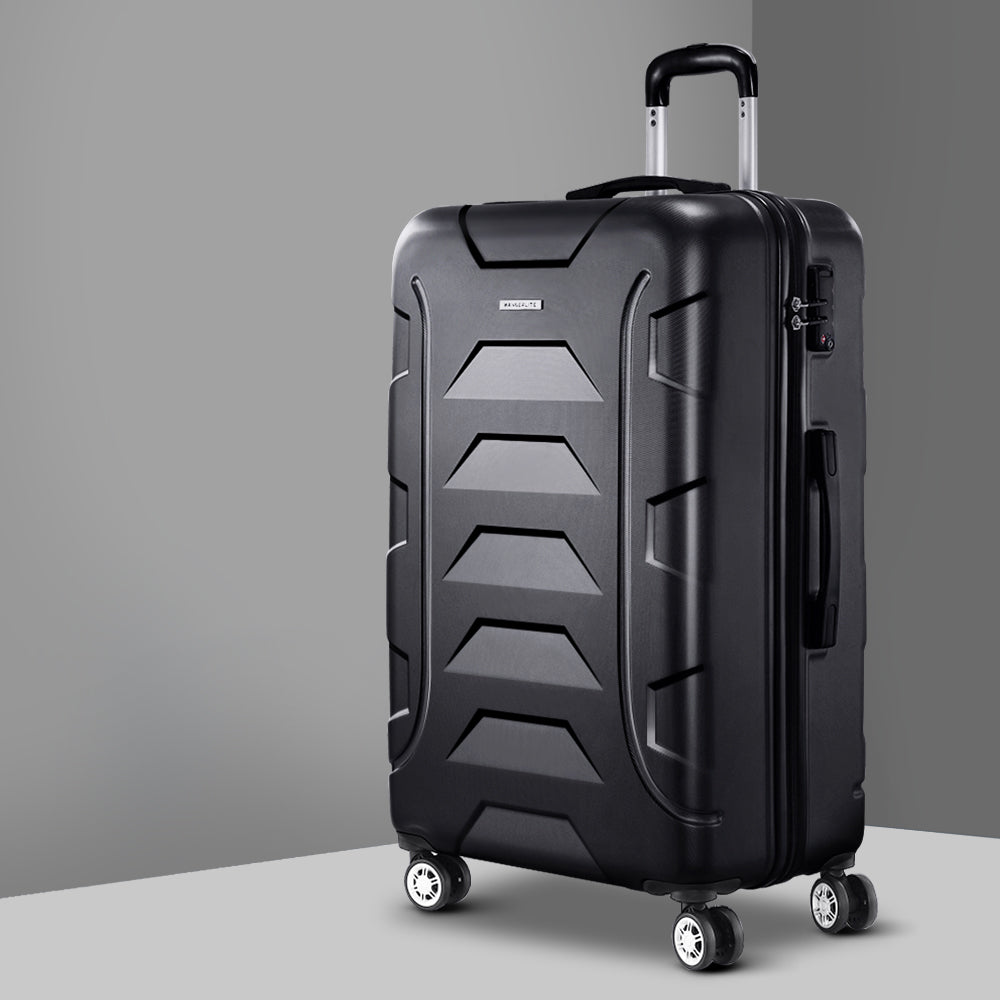 wanderlite-28-inch-luggage-with-tsa-lock-spinner-travel-suitcase-carry-on-hard-shell-luggage-case-black www.mallsonline.com.au