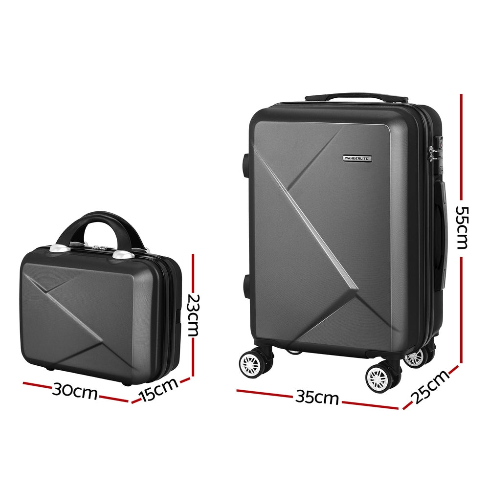 wanderlite-2set-20-inch-luggage-case-with-12-inch-handheld-luggage-box-hard-shell-travel-suitcase-tsa-lock-black www.mallsonline.com.au