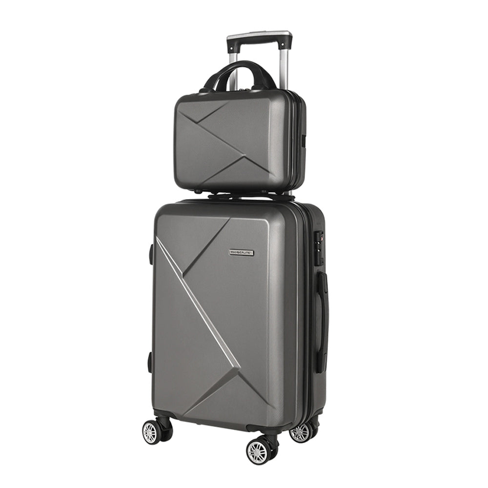 wanderlite-2set-20-inch-luggage-case-with-12-inch-handheld-luggage-box-hard-shell-travel-suitcase-tsa-lock-dark-grey www.mallsonline.com.au