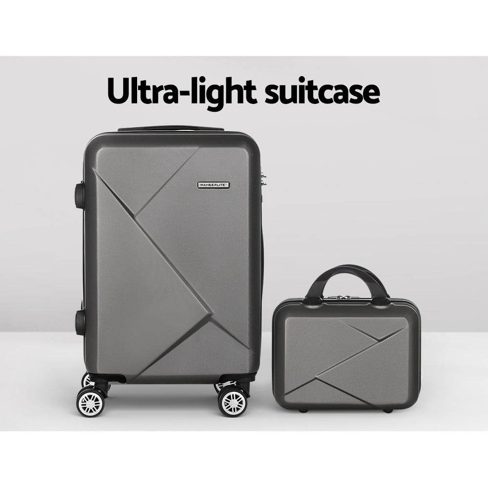 wanderlite-2set-20-inch-luggage-case-with-12-inch-handheld-luggage-box-hard-shell-travel-suitcase-tsa-lock-dark-grey www.mallsonline.com.au