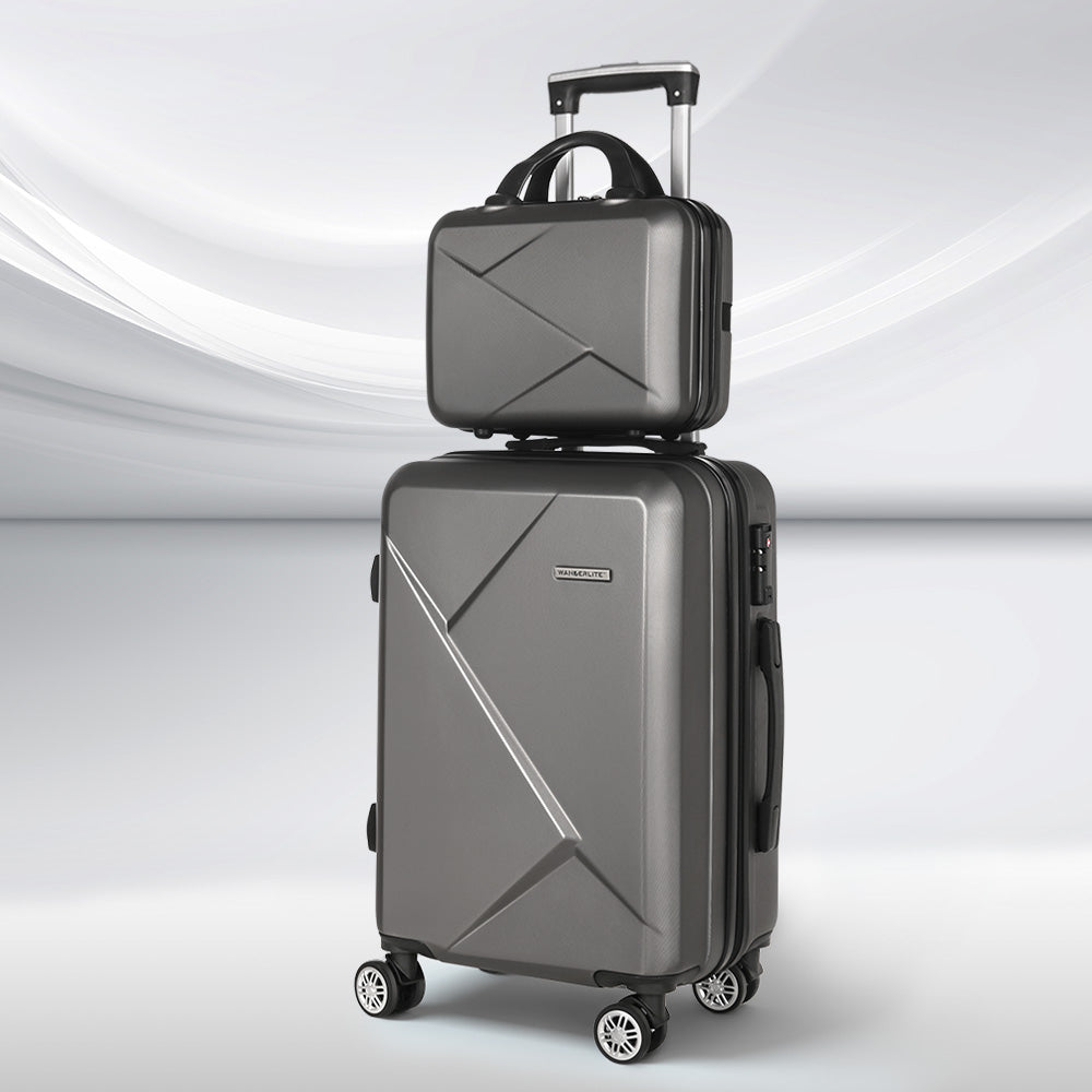 wanderlite-2set-20-inch-luggage-case-with-12-inch-handheld-luggage-box-hard-shell-travel-suitcase-tsa-lock-dark-grey www.mallsonline.com.au