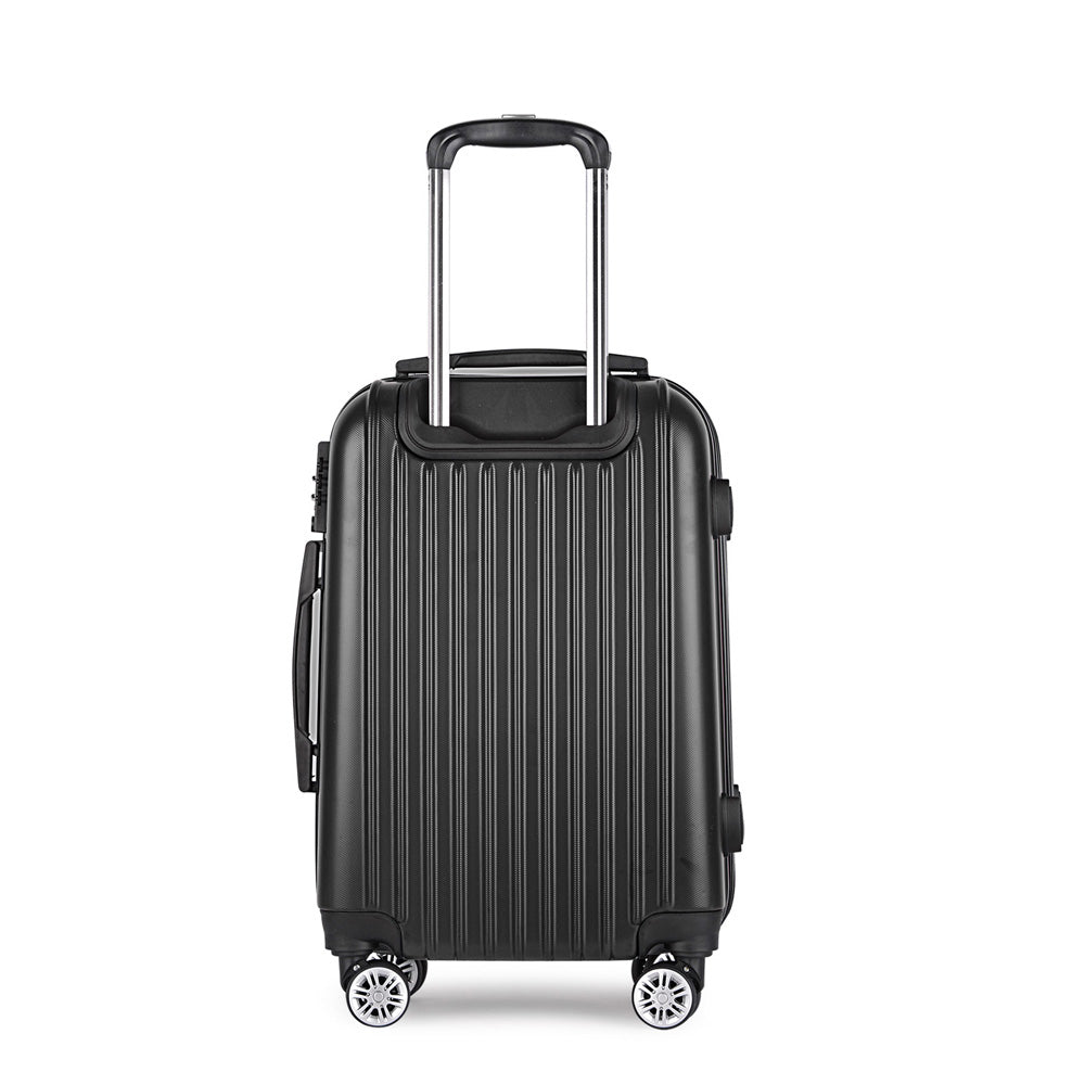 wanderlite-20-inch-luggage-with-zipper-lock-carry-on-hard-shell-travel-suitcase-luggage-case-black www.mallsonline.com.au