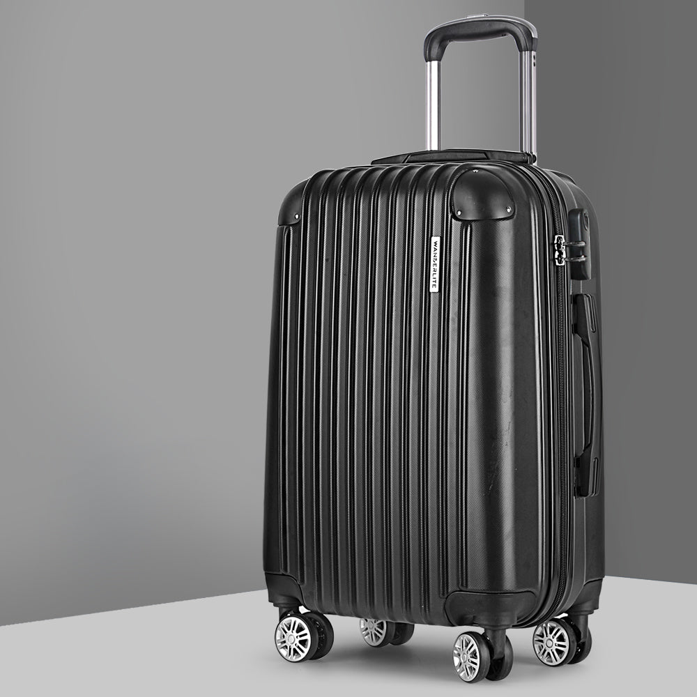 wanderlite-20-inch-luggage-with-zipper-lock-carry-on-hard-shell-travel-suitcase-luggage-case-black www.mallsonline.com.au