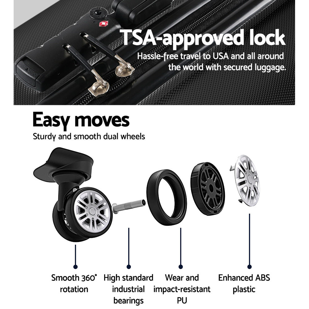 wanderlite-24-inch-luggage-with-tsa-lock-spinner-travel-suitcase-carry-on-hard-shell-luggage-case-black www.mallsonline.com.au