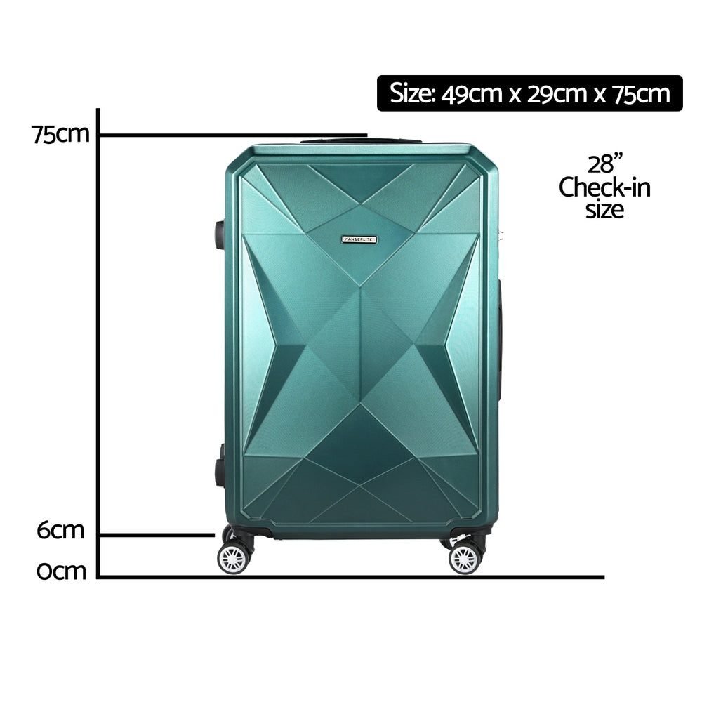 wanderlite-28-inch-luggage-set-with-tsa-lock-abs-hard-shell-travel-suitcase-organiser-luggage-case-atrovirens www.mallsonline.com.au