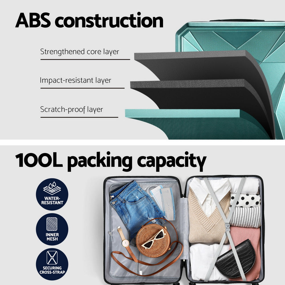 wanderlite-28-inch-luggage-set-with-tsa-lock-abs-hard-shell-travel-suitcase-organiser-luggage-case-atrovirens www.mallsonline.com.au