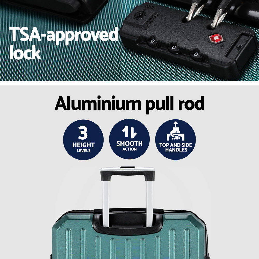 wanderlite-28-inch-luggage-set-with-tsa-lock-abs-hard-shell-travel-suitcase-organiser-luggage-case-atrovirens www.mallsonline.com.au