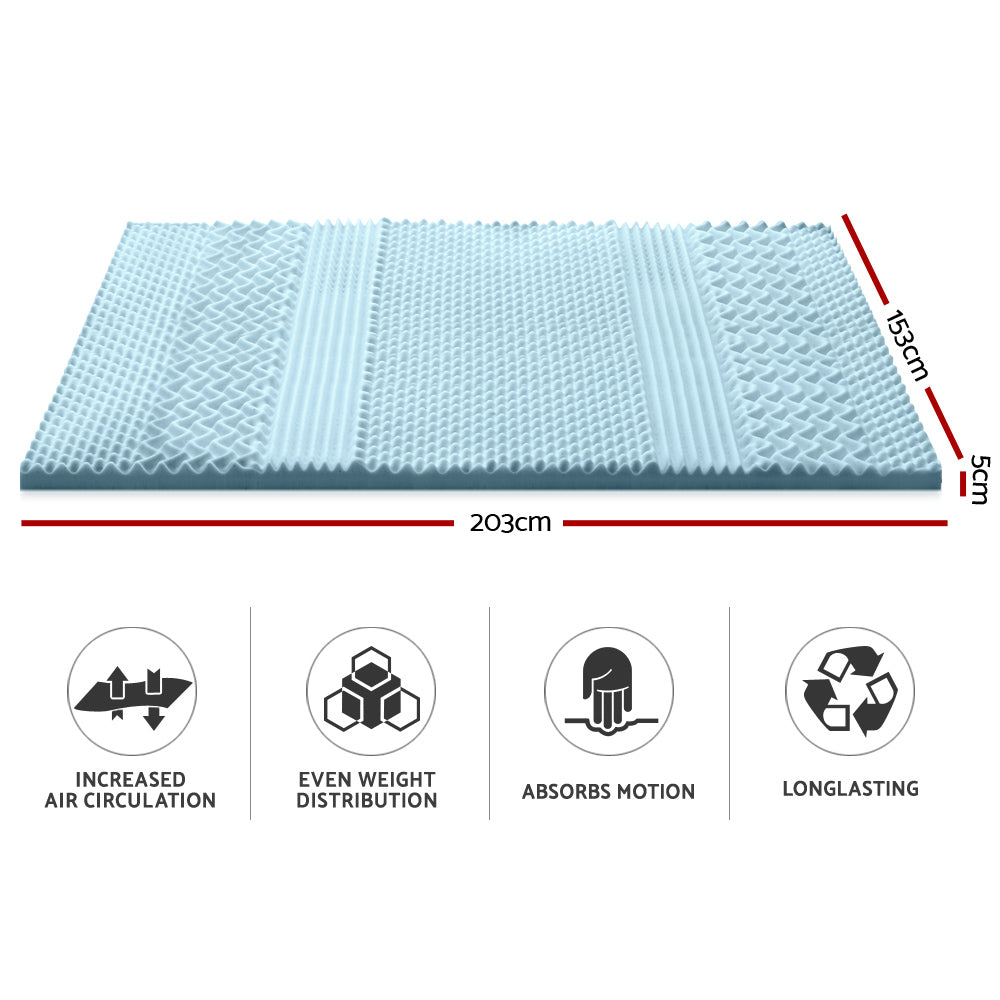 giselle-bedding-cool-gel-7-zone-memory-foam-mattress-topper-w-bamboo-cover-5cm-queen at www.mallsonline.com.au