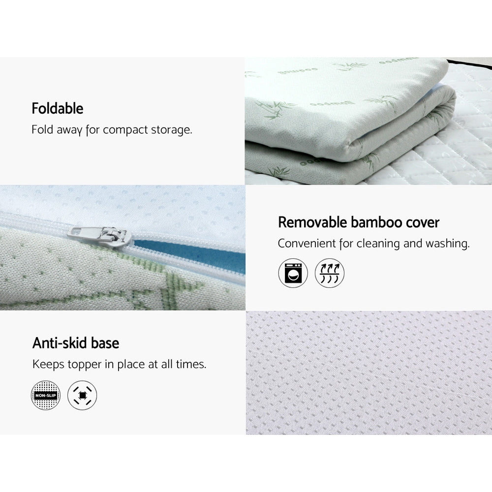 giselle-bedding-cool-gel-7-zone-memory-foam-mattress-topper-w-bamboo-cover-5cm-queen at www.mallsonline.com.au