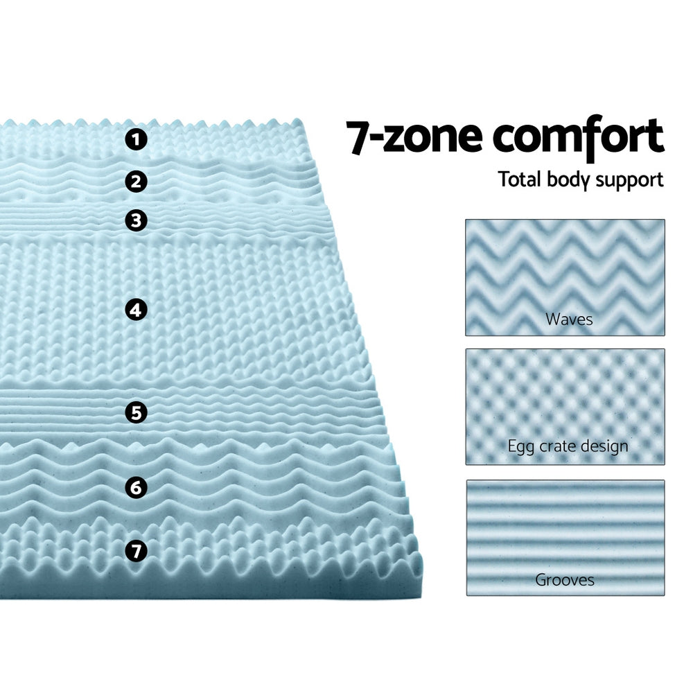 giselle-bedding-cool-gel-7-zone-memory-foam-mattress-topper-w-bamboo-cover-5cm-queen at www.mallsonline.com.au