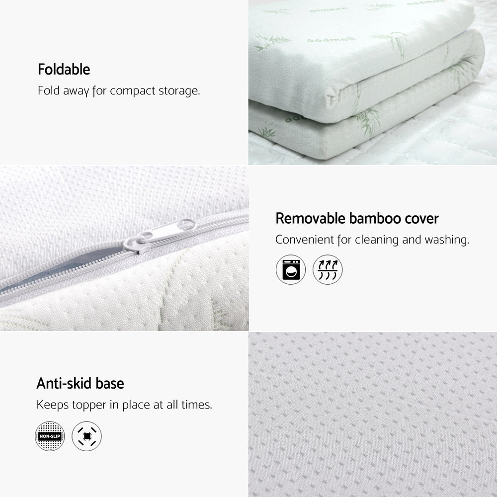 giselle-bedding-memory-foam-mattress-topper-cool-gel-5cm-king-single at www.mallsonline.com.au