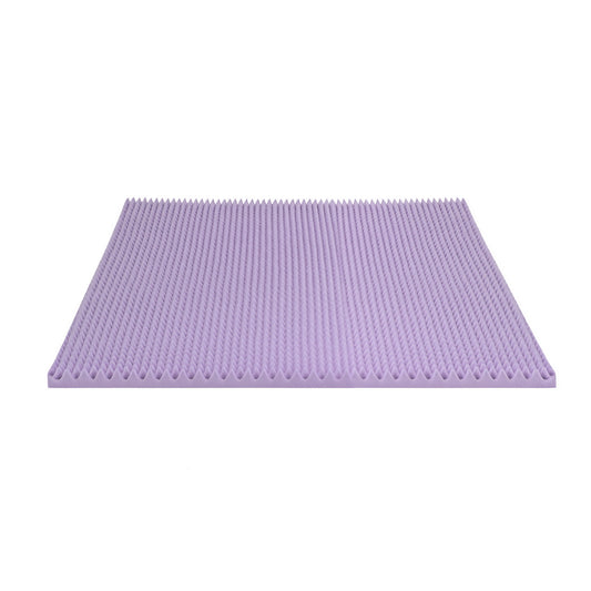 Giselle 5cm Memory Foam Mattress Topper Lavender Infused Egg Crate Pad Mat Queen