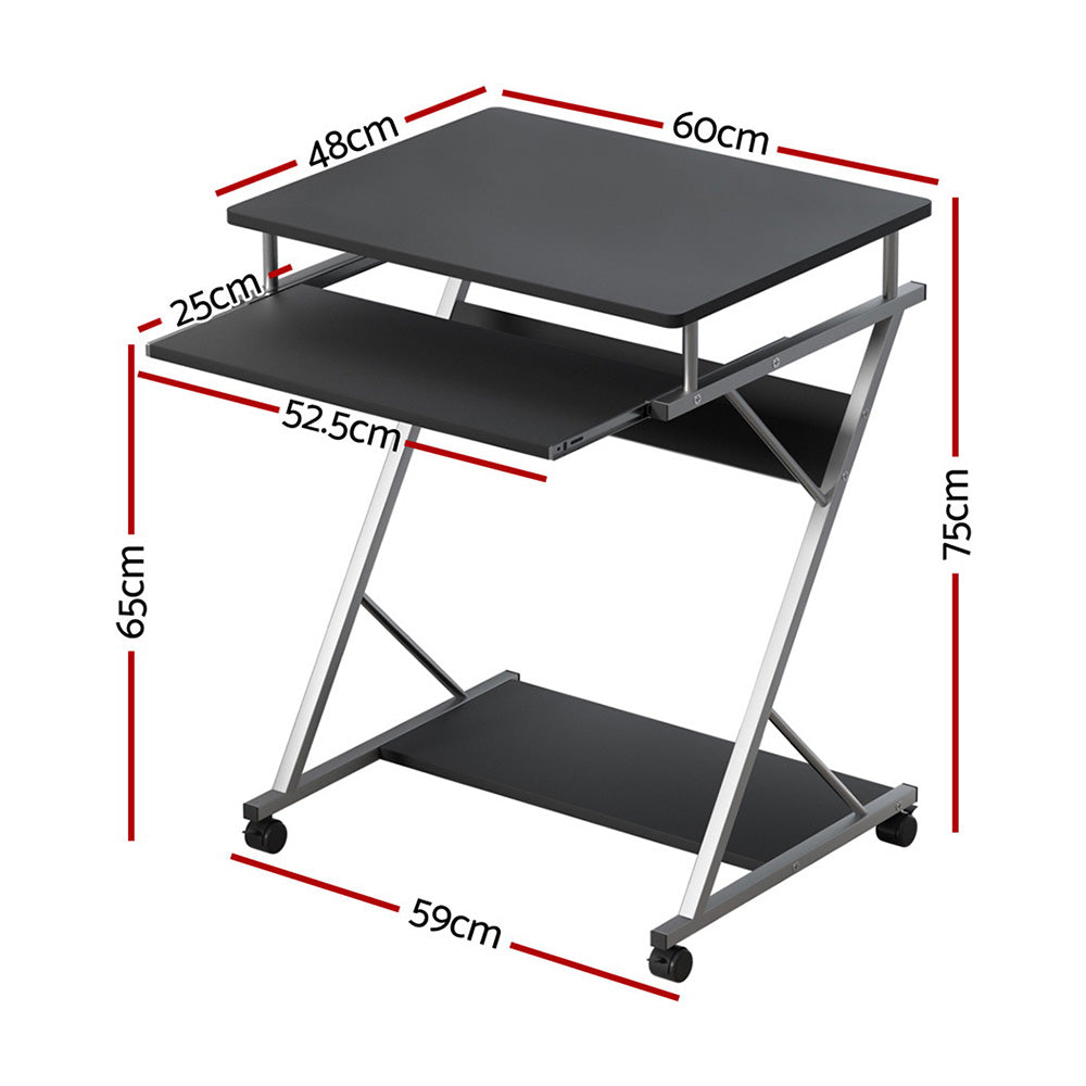 artiss-metal-pull-out-table-desk-black at www.mallsonline.com.au