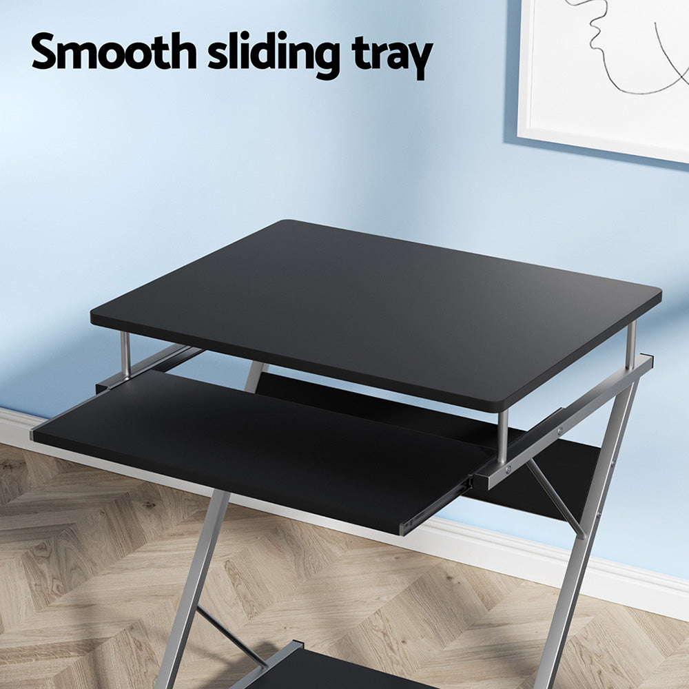 artiss-metal-pull-out-table-desk-black at www.mallsonline.com.au