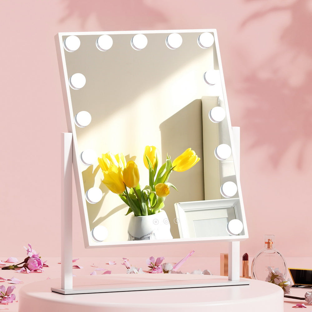 embellir-hollywood-makeup-mirror-with-15-dimmable-bulb-lighted-dressing-mirror at www.mallsonline.com.au