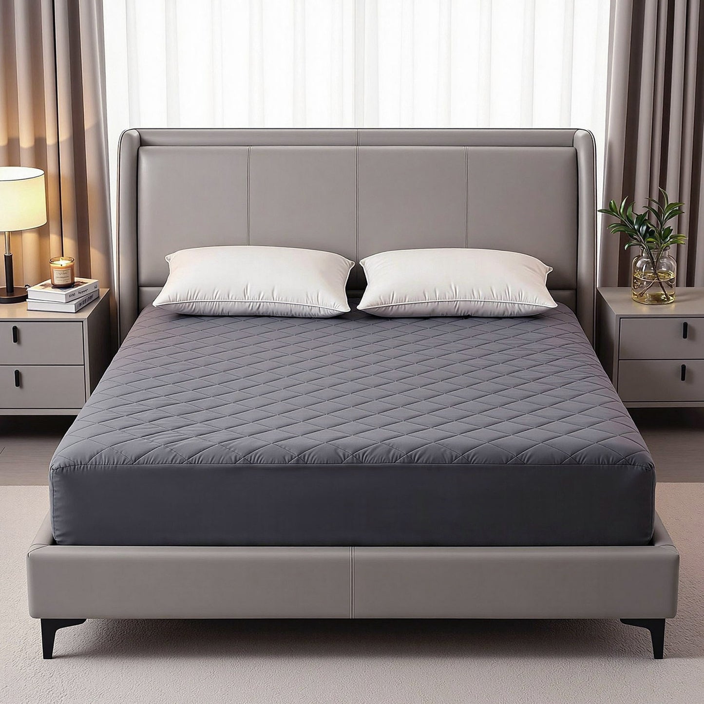 Giselle Water-Resistant Mattress Protector Microfiber 360Ã‚Â° Fit Double