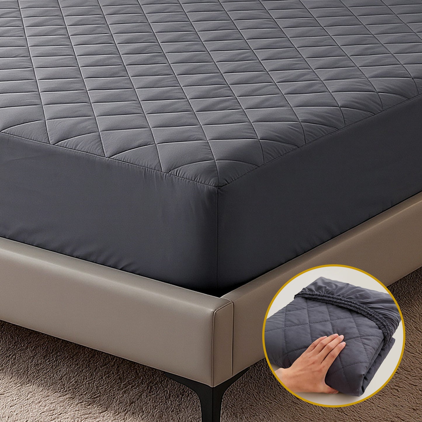 Giselle Water-Resistant Mattress Protector Microfiber 360Â° Fit King