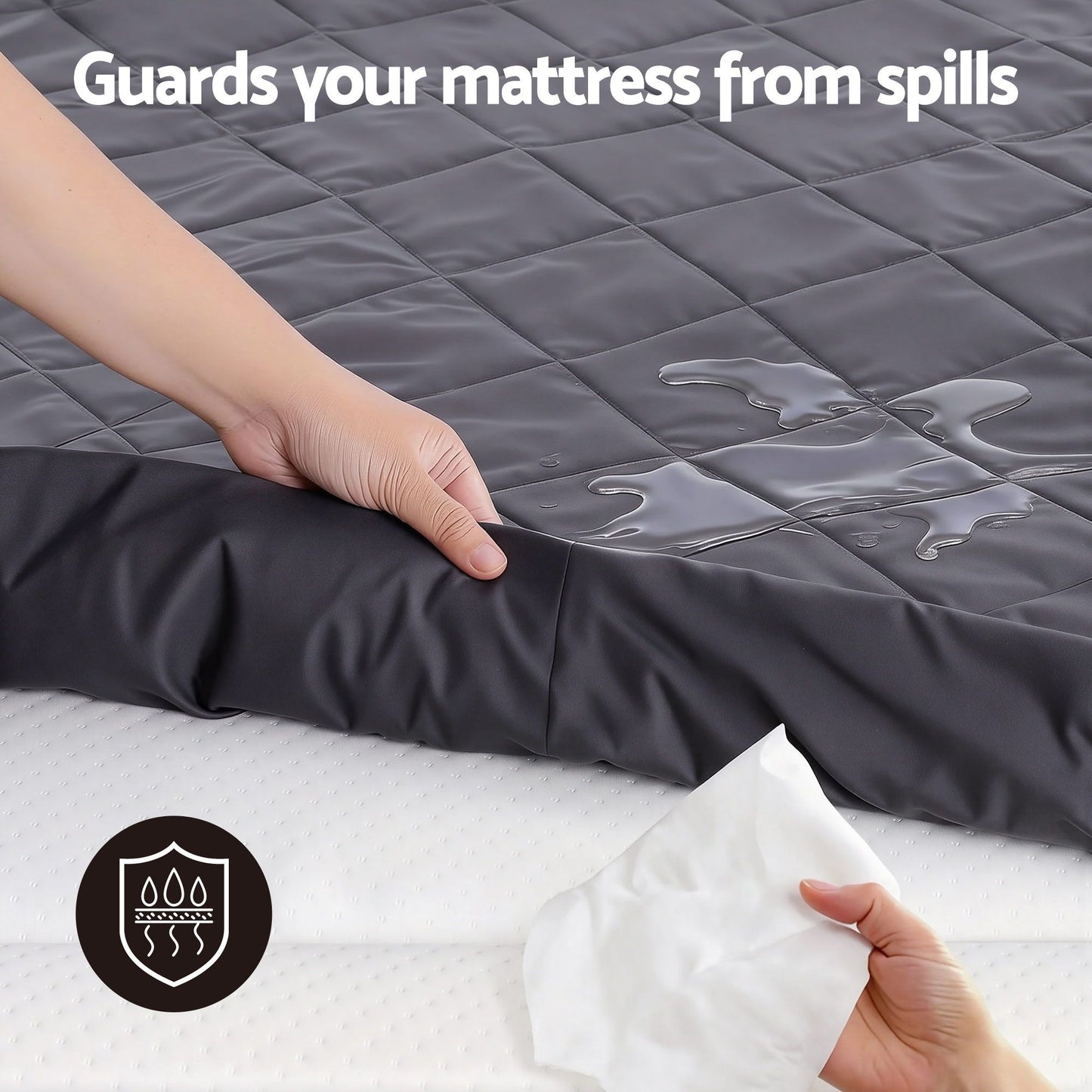Giselle Water-Resistant Mattress Protector Microfiber 360Â° Fit King Single