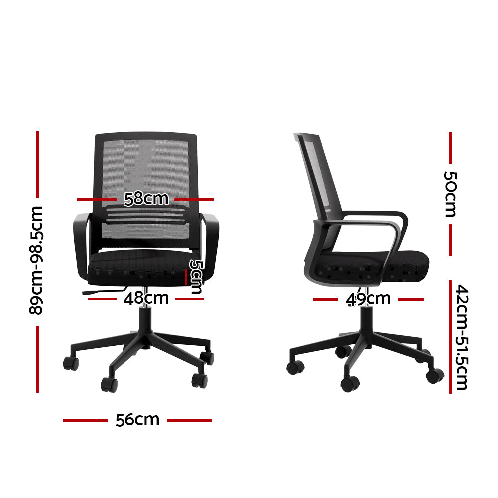 artiss-mesh-office-chair-computer-gaming-desk-chairs-work-study-mid-back-black at www.mallsonline.com.au