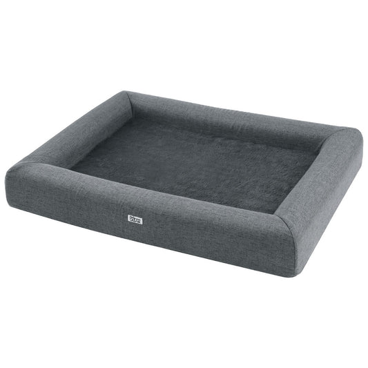i-pet-pet-bed-dog-cat-large-calming-soft-sofa-cushion-egg-crate-washable-grey www.mallsonline.com.au