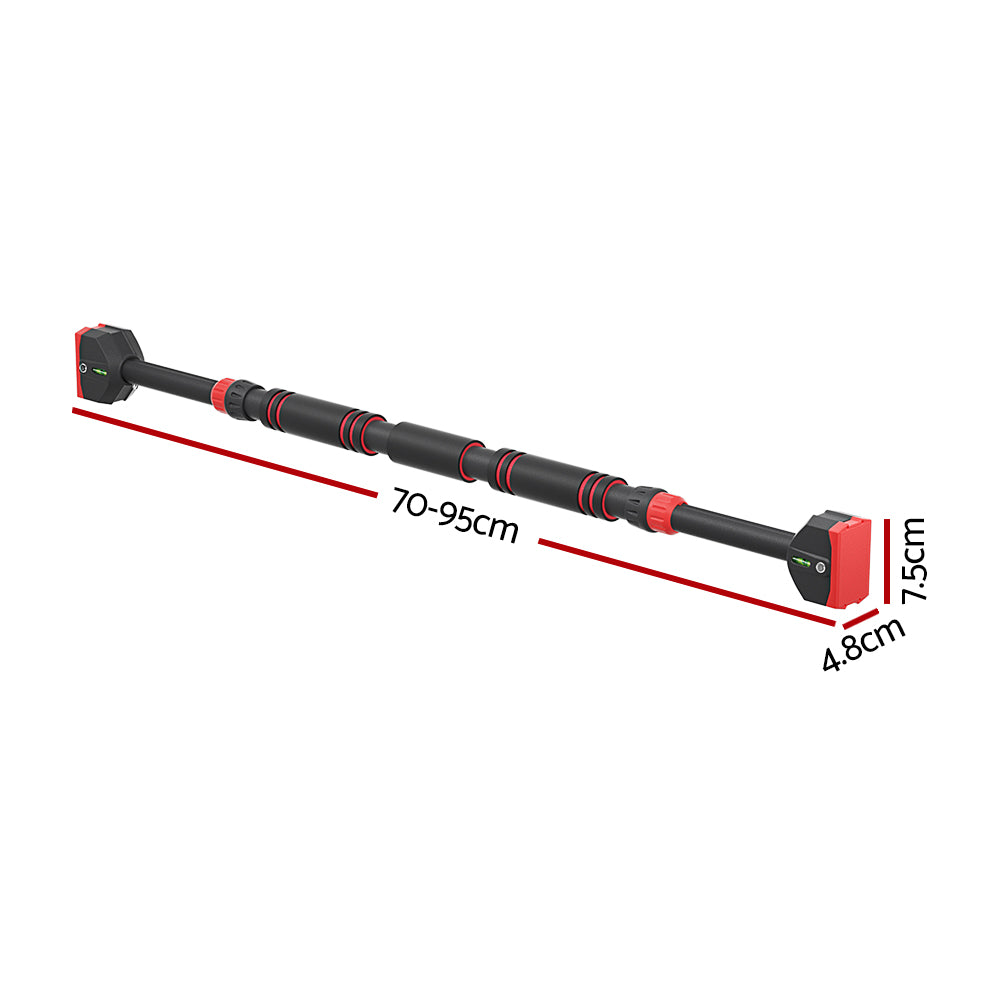 everfit-adjustable-doorway-pull-up-bar-70cm-95cm-chin-up-bar-with-level-meter at www.mallsonline.com.au