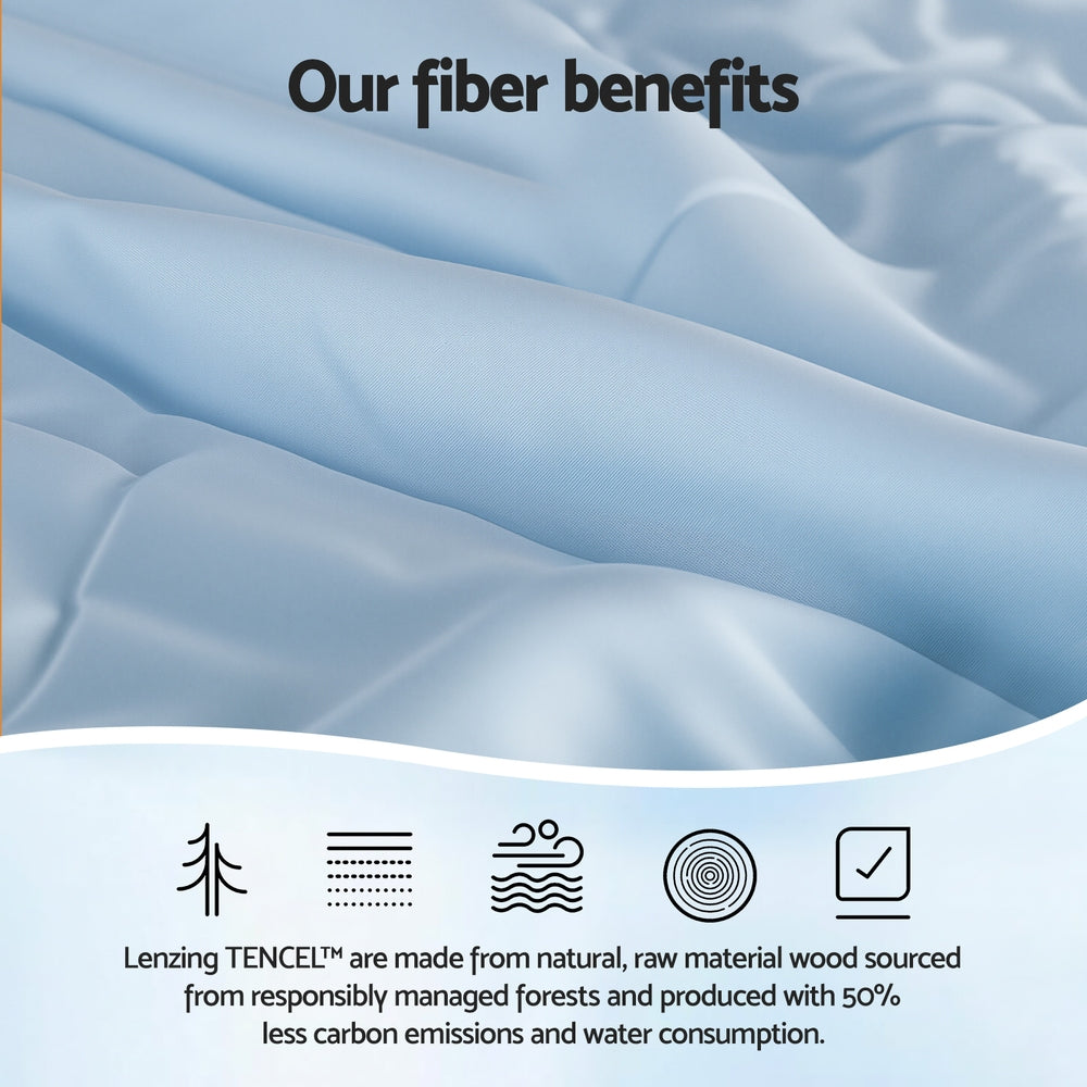 Giselle Tencel Quilt 200GSM Summer Quilts Comforter Doona Light Weight Soft Throw Blanket Double