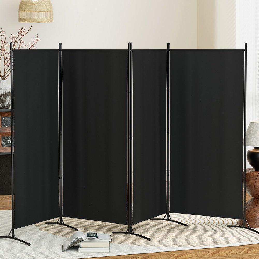 artiss-4-panel-room-divider-screen-345x180cm-fabric-black