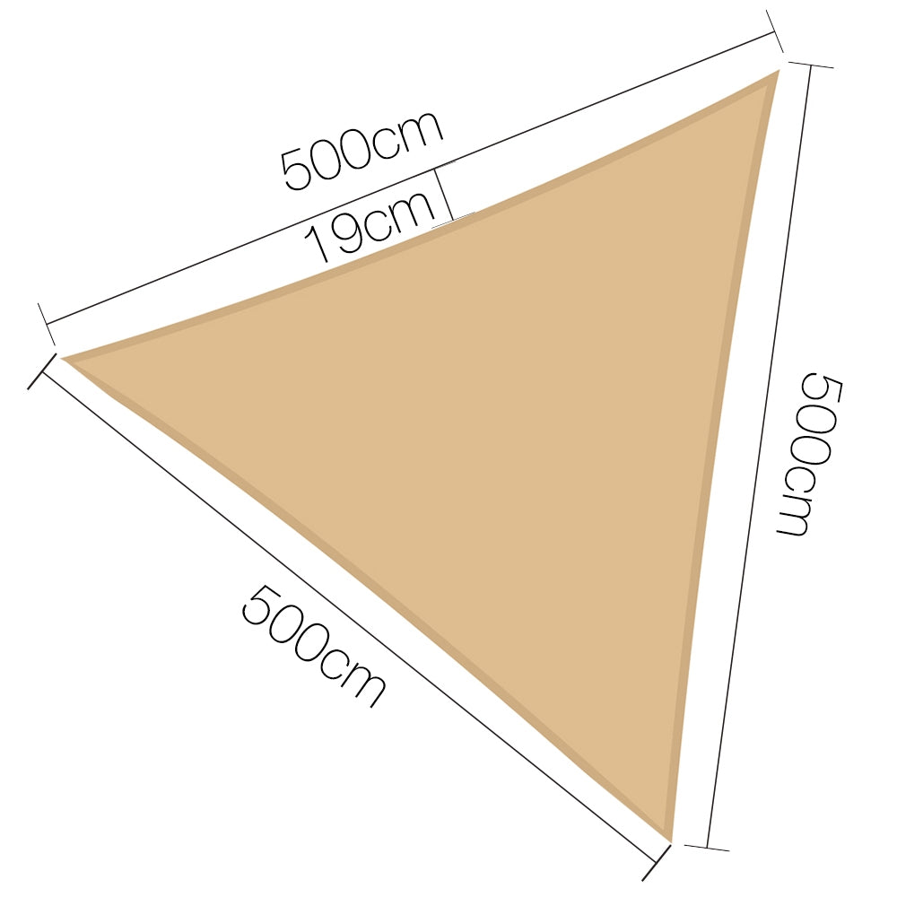 instahut-5x5x5m-shade-sail-cloth-shadecloth-triangle-heavy-duty-sand-sun-canopy www.mallsonline.com.au