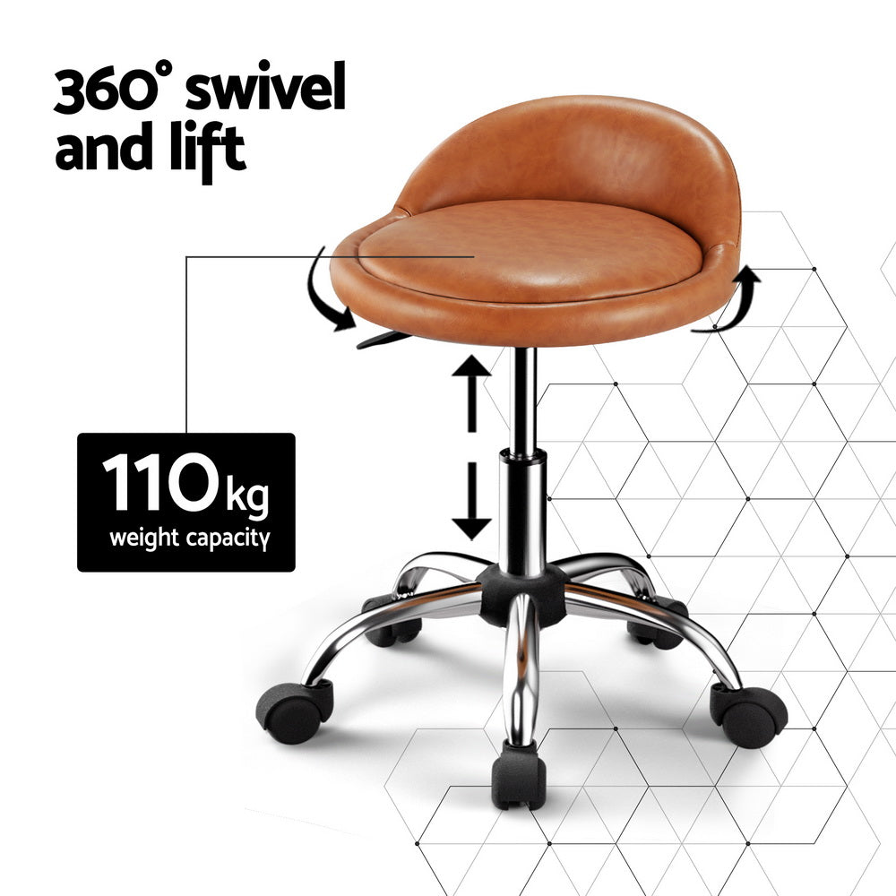 artiss-salon-stool-swivel-chair-backrest-chairs at www.mallsonline.com.au