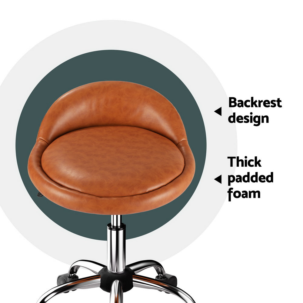 artiss-salon-stool-swivel-chair-backrest-chairs at www.mallsonline.com.au