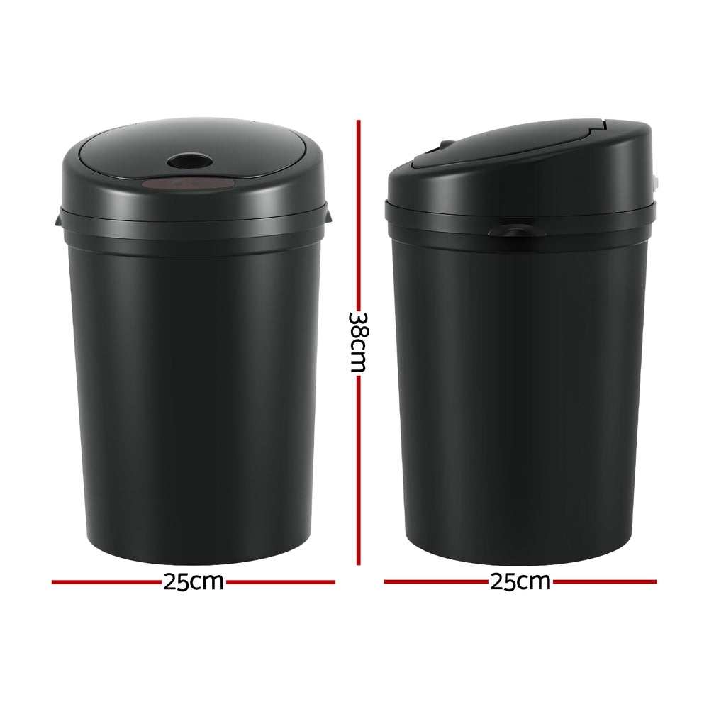devanti-sensor-bin-motion-rubbish-bins-kitchen-automatic-trash-can-black-9l www.mallsonline.com.au