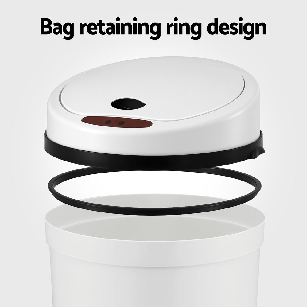 devanti-sensor-bin-motion-rubbish-bins-kitchen-automatic-trash-can-white-9l www.mallsonline.com.au