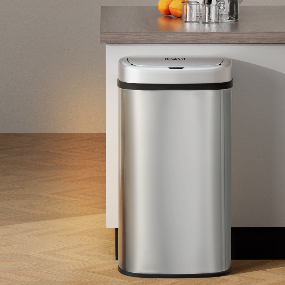 devanti-sensor-bin-60l-motion-rubbish-stainless-trash-can-automatic-touch-free at www.mallsonline.com.au