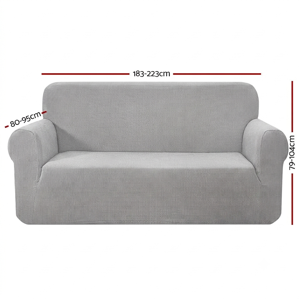 Artiss Sofa Cover Couch Covers 3 Seater High Stretch Grey