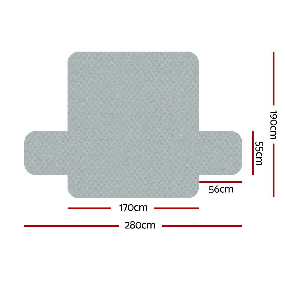 Artiss Sofa Cover Couch Covers 3 Seater Easy to Clean Grey