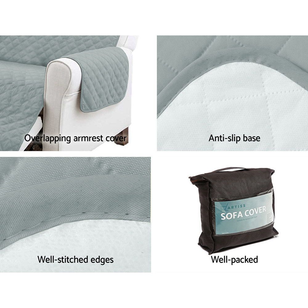 Artiss Sofa Cover Couch Covers 3 Seater Easy to Clean Grey