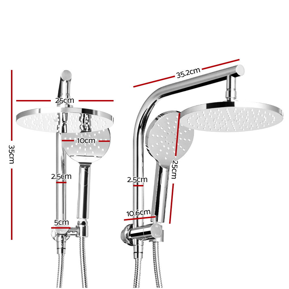 cefito-wels-9-rain-shower-head-set-round-handheld-high-pressure-wall-chrome at www.mallsonline.com.au