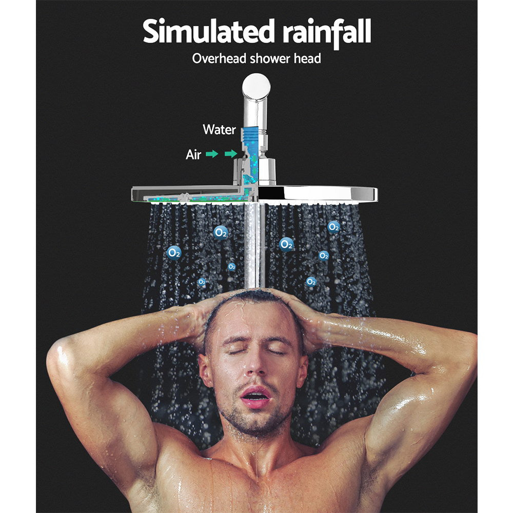 cefito-wels-9-rain-shower-head-set-round-handheld-high-pressure-wall-chrome at www.mallsonline.com.au