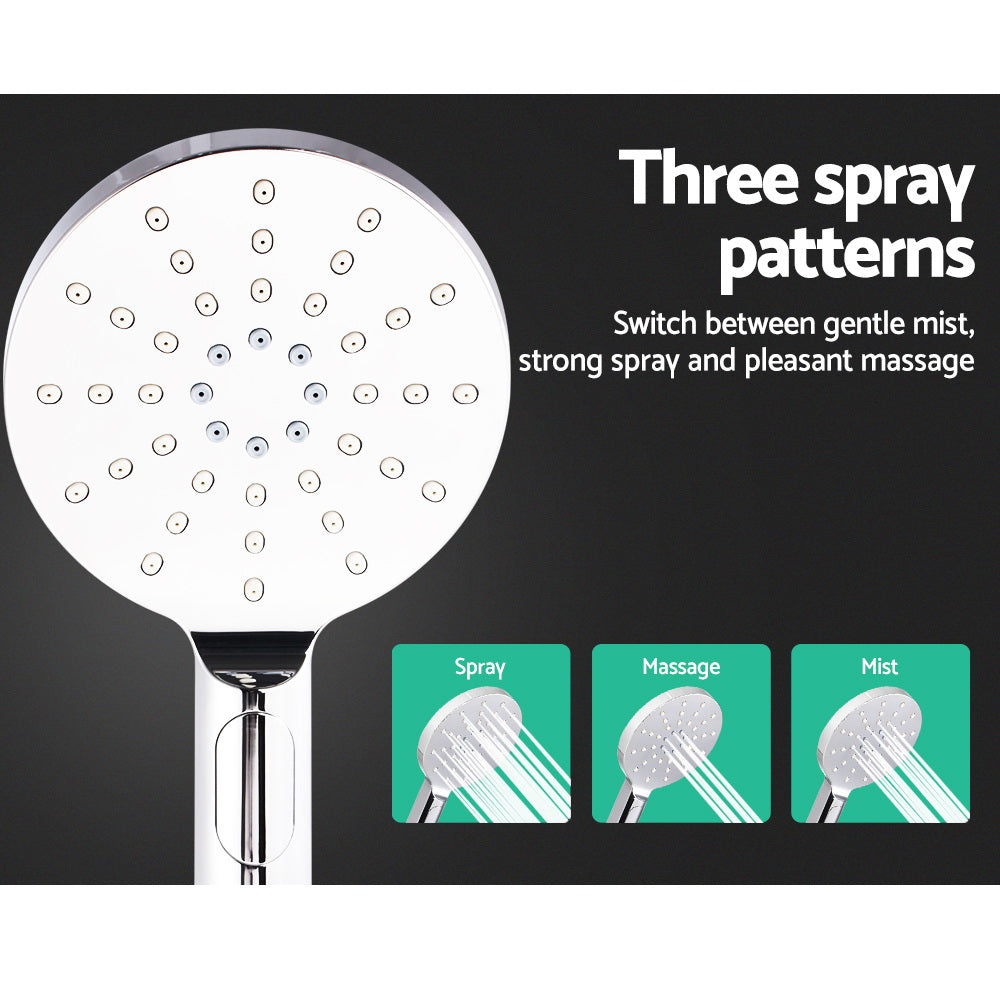 cefito-wels-9-rain-shower-head-set-round-handheld-high-pressure-wall-chrome at www.mallsonline.com.au