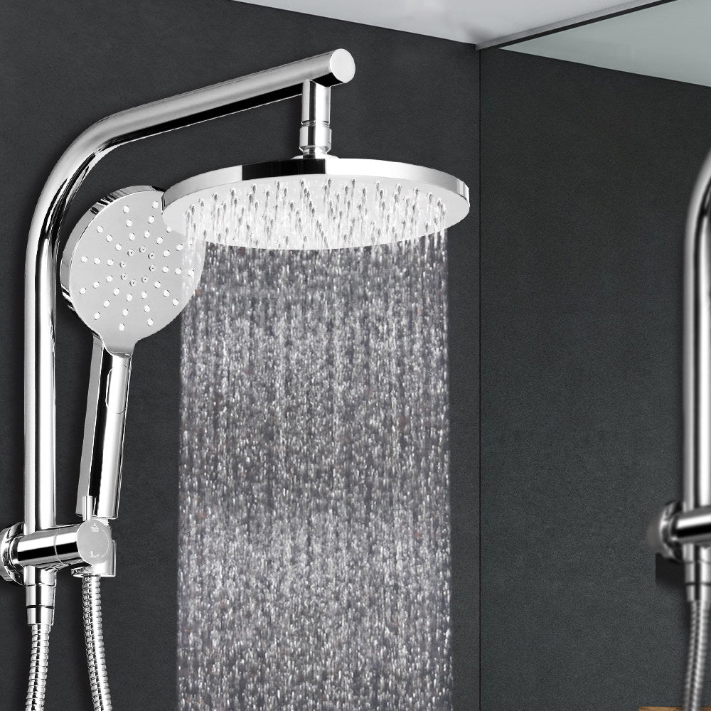 cefito-wels-9-rain-shower-head-set-round-handheld-high-pressure-wall-chrome at www.mallsonline.com.au