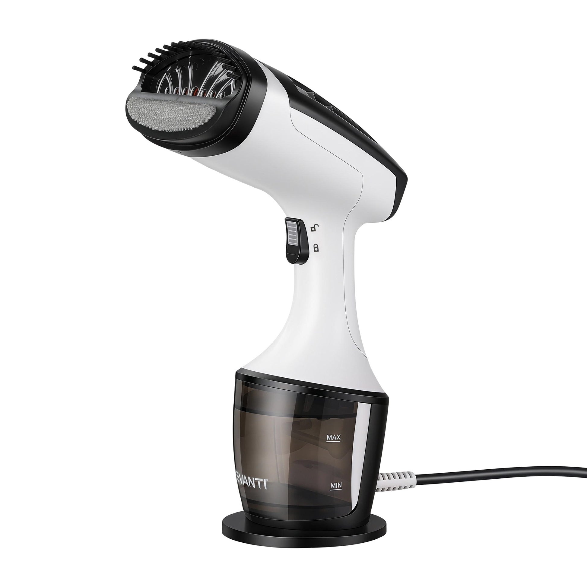 Devanti Clothes Steamer, 1500W Powerful Fast 30s Heat-Up Continuous Steam Lock 160ml Tank Fabric Brush Portable Handheld Steam Iron for Home Travel Business Trip