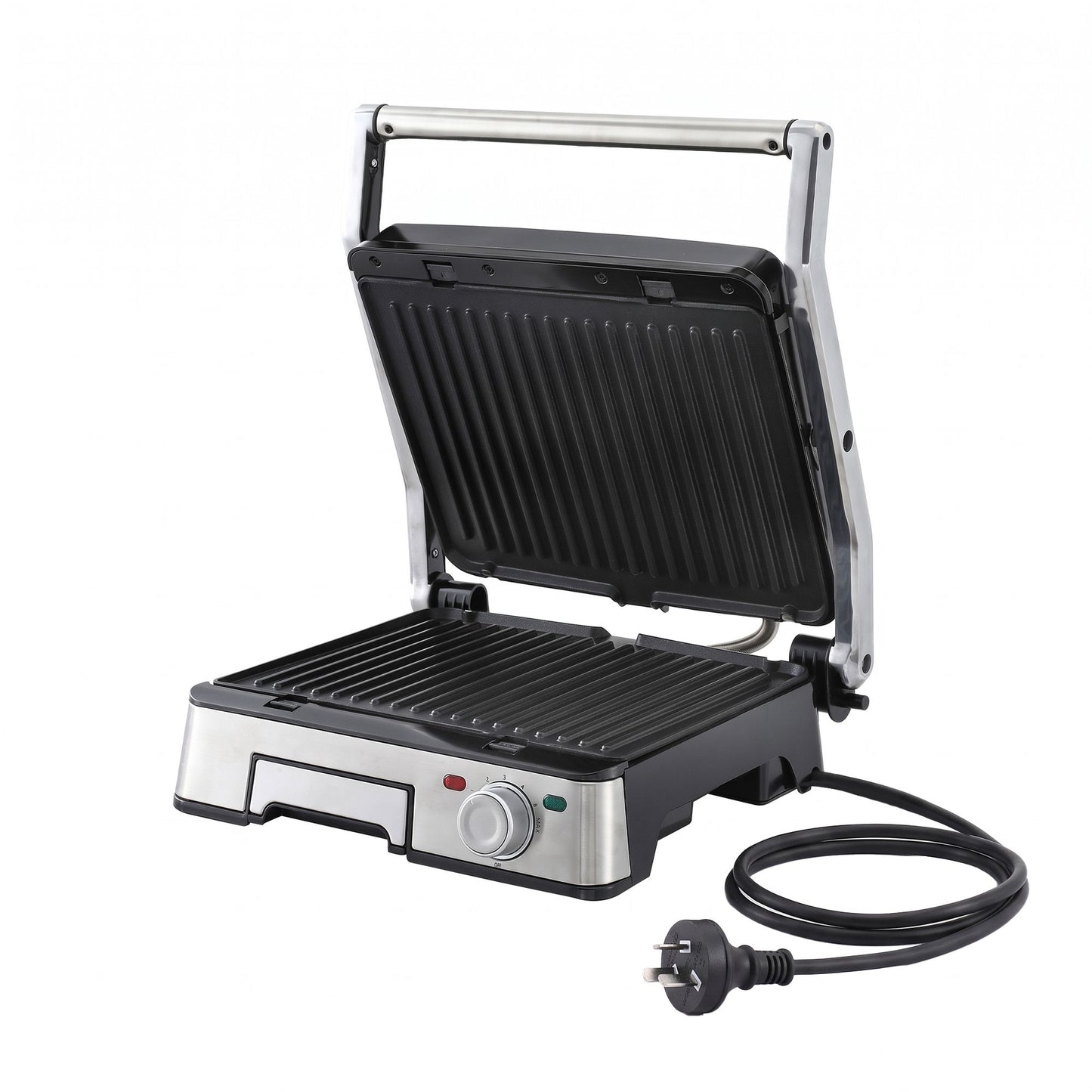 Devanti 2000W 3-in-1 Panini Press Grill Sandwich Maker 180Â° Open 4 Slice