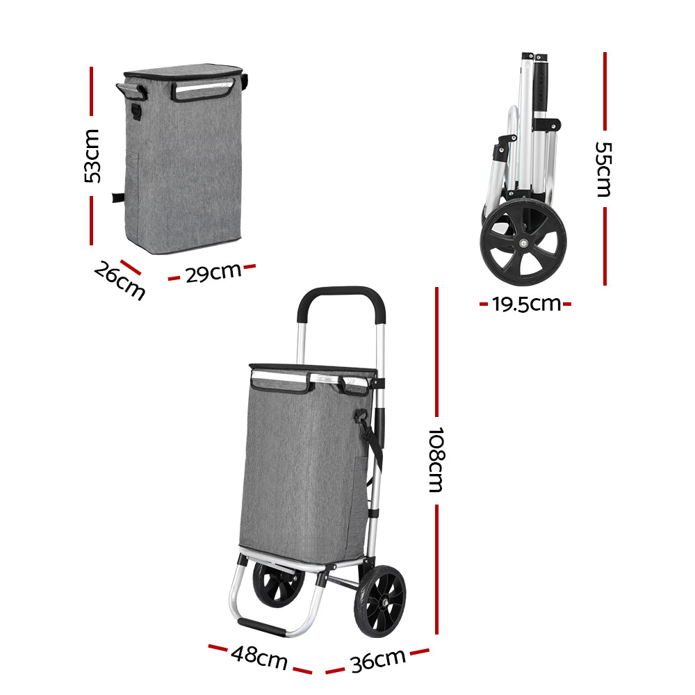 emajin-shopping-trolley-cart-45kg-foldable-grey at www.mallsonline.com.au