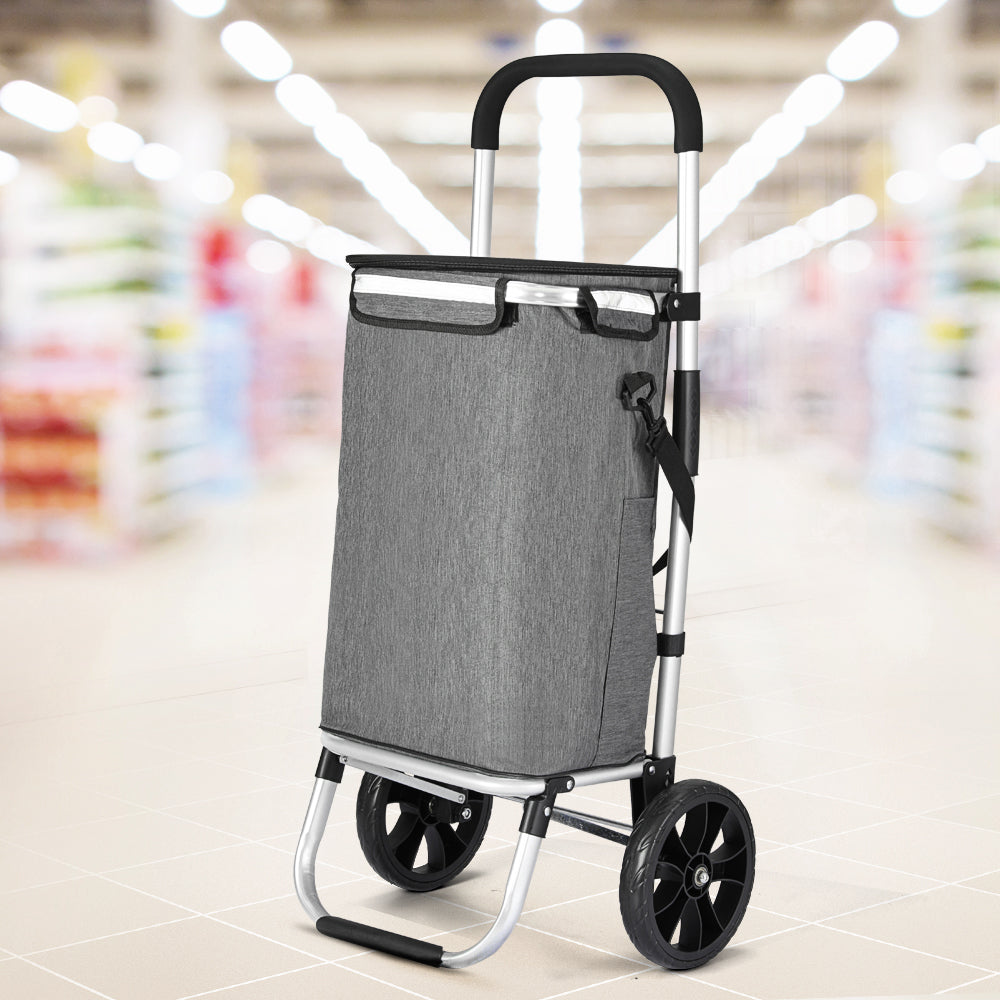 emajin-shopping-trolley-cart-45kg-foldable-grey at www.mallsonline.com.au