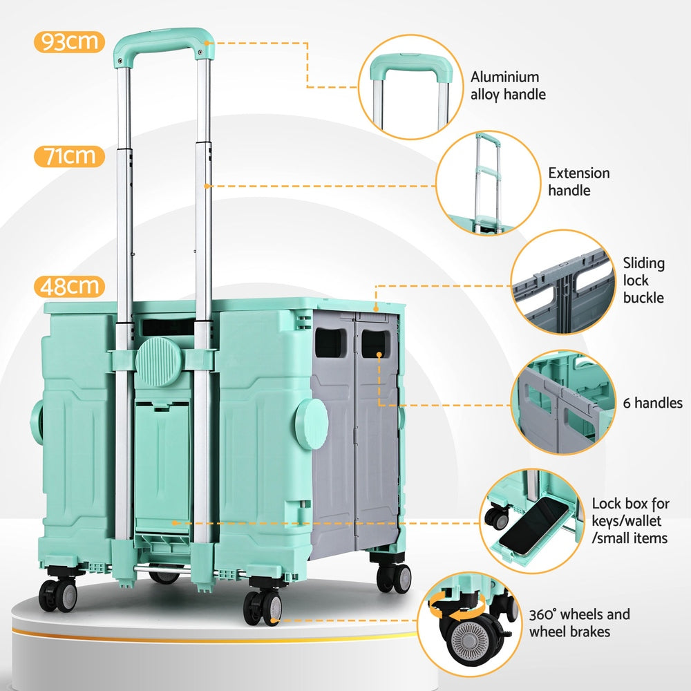 emajin-shopping-trolley-cart-75l-foldable-green at www.mallsonline.com.au