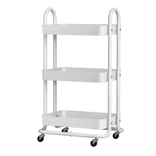 artiss-storage-trolley-kitchen-cart-3-tiers-rack-shelf-organiser-wheels-white at www.mallsonline.com.au