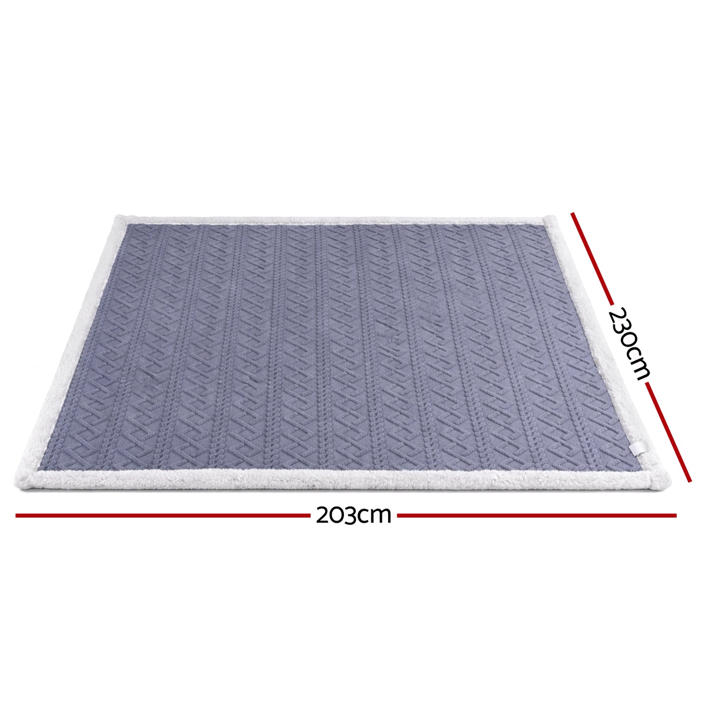 Giselle 203x230cm Throw Blanket Double-Sided Fleece Lightweight For Sofa Couch Bed